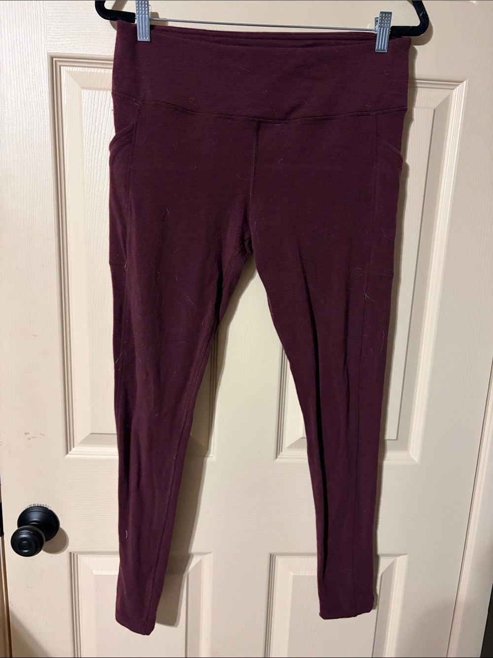 Woolx piper High Waist Maroon Leggings
